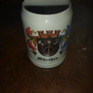 Vintage 0.5L Stoneware German Beer Stein "Munchen"
